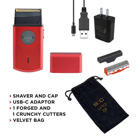 STYLECRAFT UNO 2.0 PROFESSIONAL LITHIUM-ION SINGLE FOIL SHAVER - RED