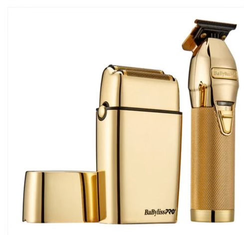 BABYLISSPRO LIMITED GOLDFX TRIMMER AND DOUBLE FOIL SHAVER COMBO # FXDUOFS2TG