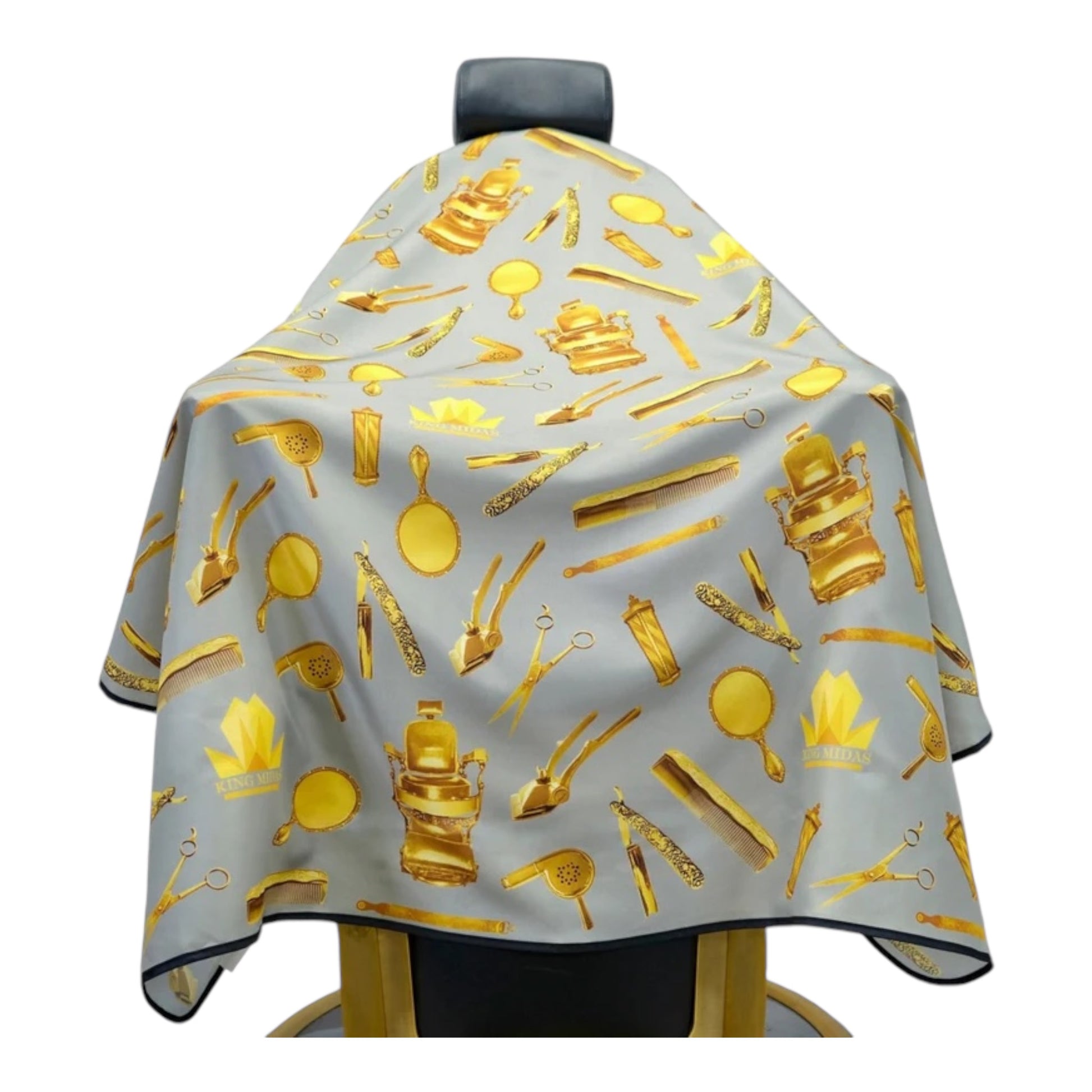 King Midas Ice Gold Barber Cape