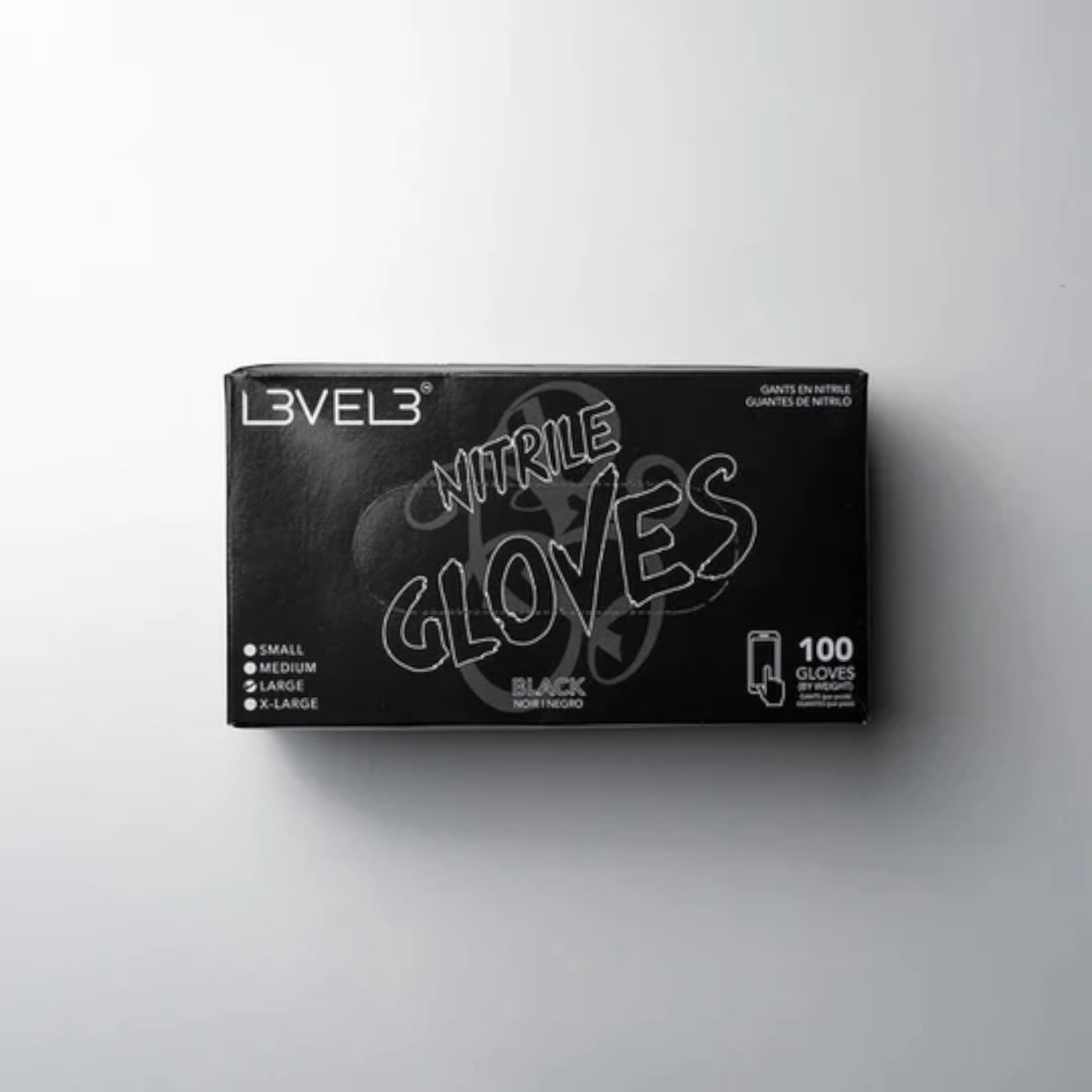 L3VEL3 PROFESSIONAL NITRILE GLOVES - BLACK