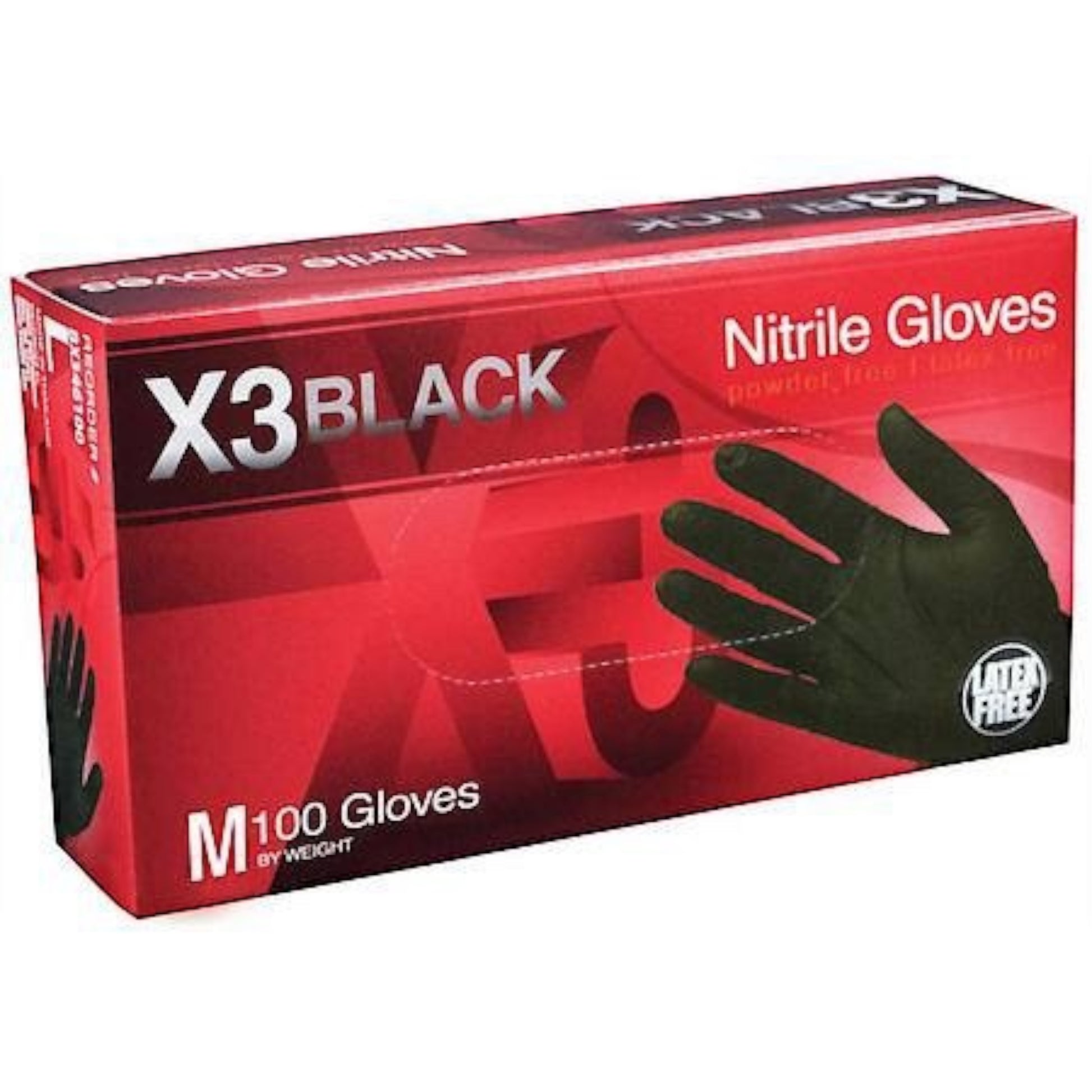 AMMEX X3 Black Nitrile Gloves