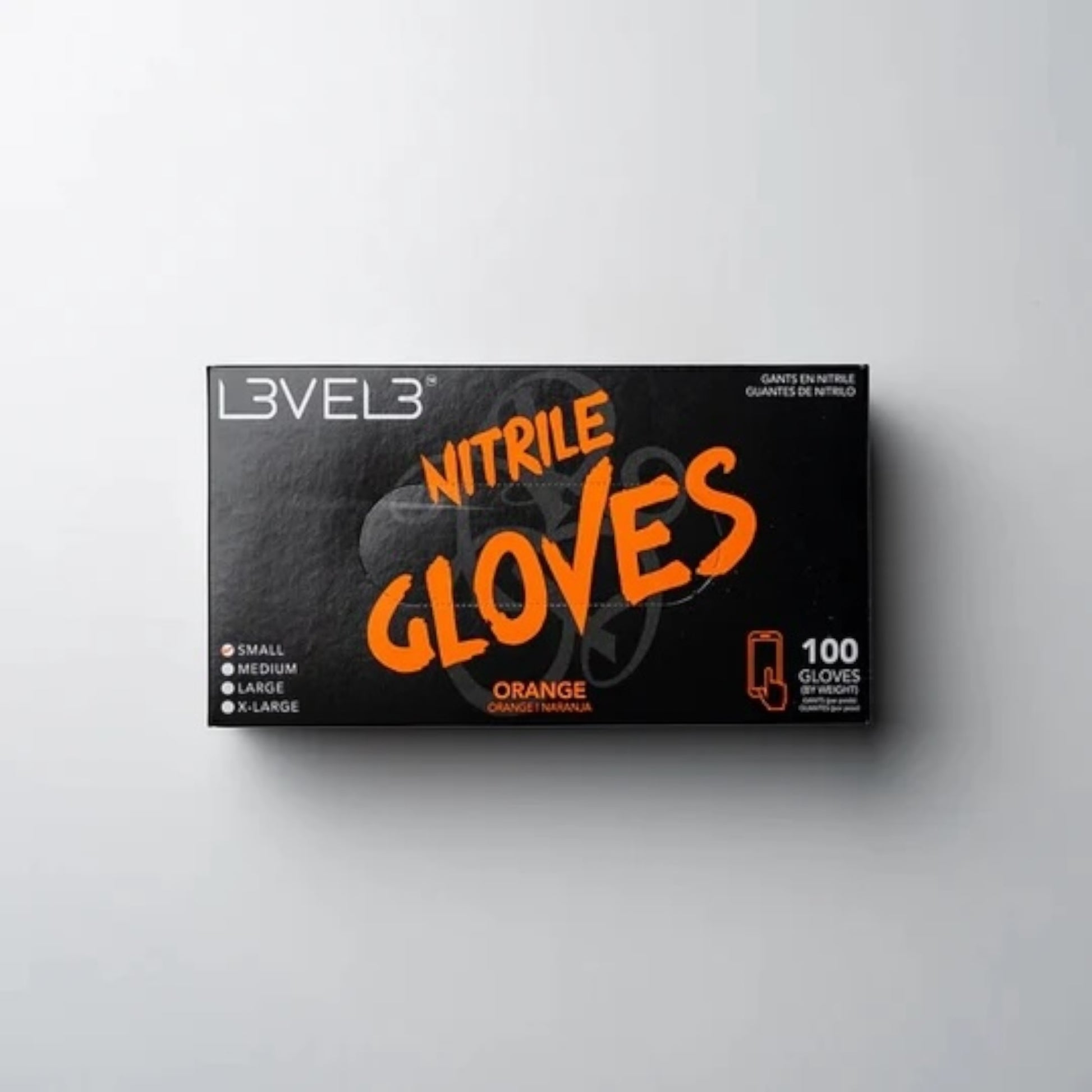 L3VEL3 PROFESSIONAL NITRILE GLOVES - ORANGE