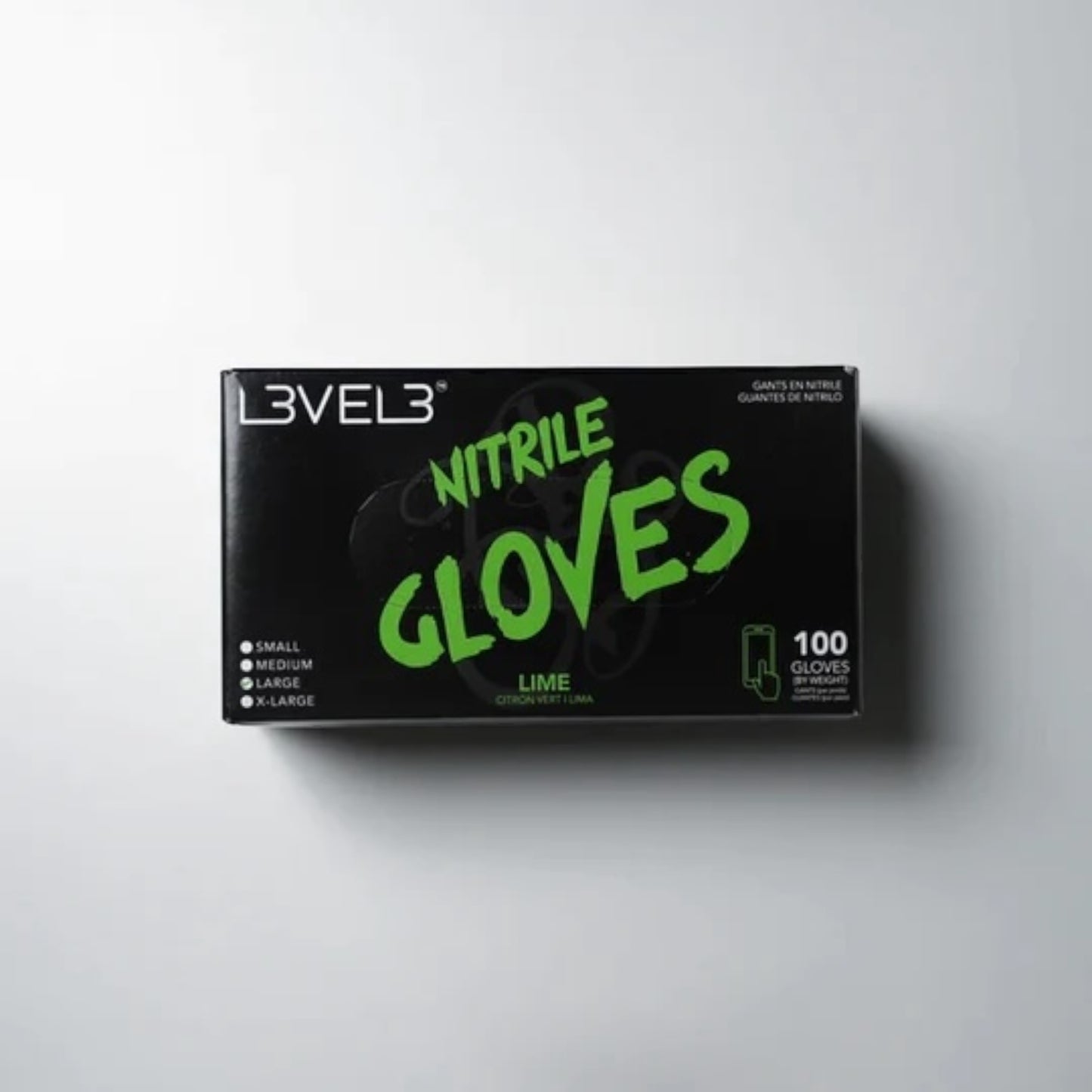 L3VEL3 PROFESSIONAL NITRILE GLOVES - LIME