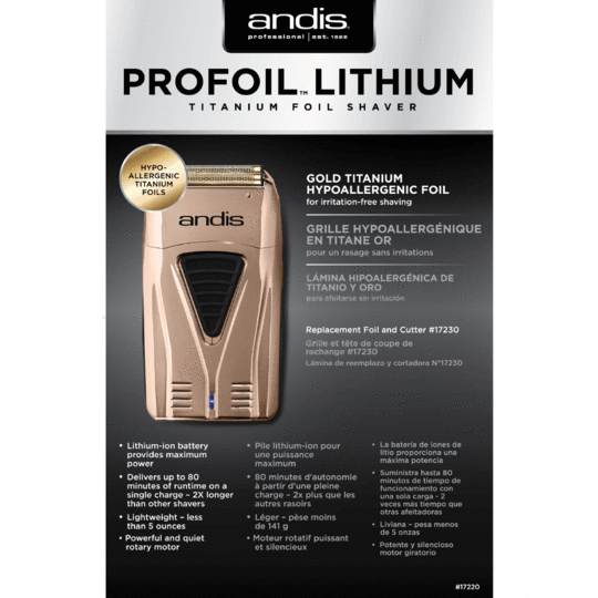 ANDIS COPPER PROFOIL LITHIUM SHAVER