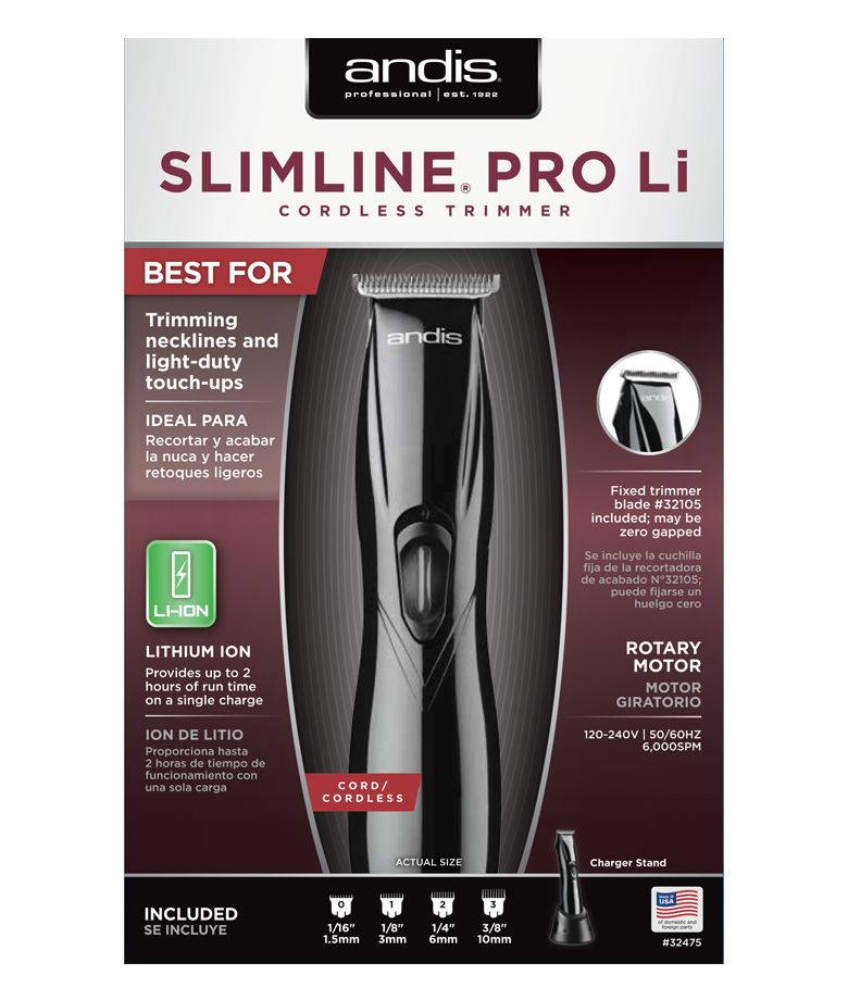 ANDIS SLIMLINE PRO LI T-BLADE TRIMMER BLACK