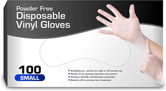 Vinyl Disposable Gloves, Powder Free, Latex Free