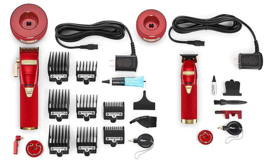 BABYLISS LIMITED FX BOOSTED COLLECTION CLIPPER, TRIMMER & CHARGING BASE SET # FXHOLPKCTB-R