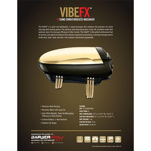 BABYLISS VIBEFX CORDLESS MASSAGER GOLD