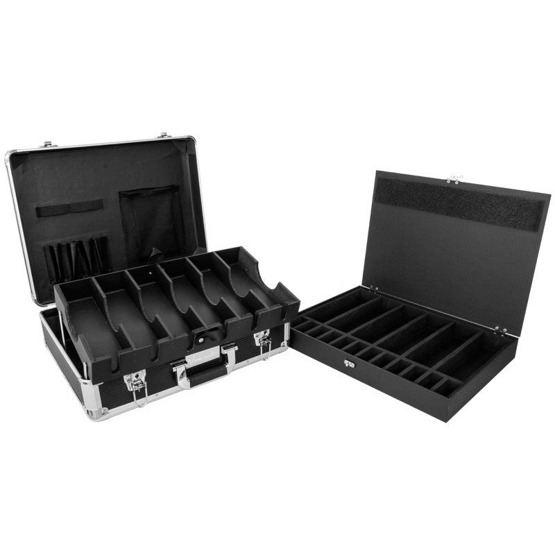 Vincent Large Master Barber Case - Black & Chrome