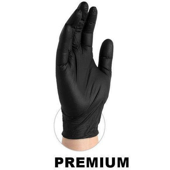 Glove Plus Black Nitrile Gloves 100 Pcs