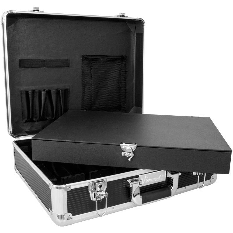 Vincent Large Master Barber Case - Black & Chrome